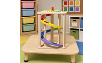 Rotating Slide Track Toy Decorative Gears Wooden Car Track Toy Paint Children's Plaything