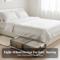 Wheeled Under-Bed Container foldable Organizer container Foldable Design for Closet