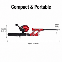 Carbon Fiber Fishing Rod and Reel Combo, Retractable 76cm Spinning Combo, Heavy Action Freshwater Travel Fishing Rod, 3 Sections 46cm Collapsed