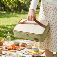 Lunch Bags for Women with Insulated Lining, Thickened Oxford Cloth Cool Bag with Cartoon Pattern, Bento Box Picnic Bag, Handheld Food Bag