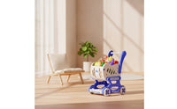 Child-Sized Hippo Shopping Cart Toy Easy to Push Toy Shopping Cart with Detachable Basket Wheeled Small Hands for Toddlers, Kids, Playroom, Preschool