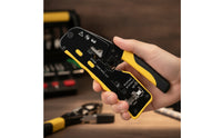 Ethernet and Telephone Modular Plug Crimping Tool Ratcheting Network Cable Crimping Tool Multifunction for Home Wiring