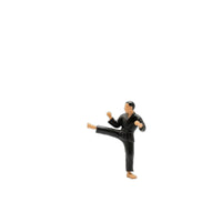 Kung Fu Figure 1/64 Scale Combat Artist Figure Highly-Detailed for Diorama Builders, Dioramas, Desktop Display