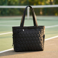Tote Bag with Racket Sleeve Padded Tennis Tote Bag Padded Carryall for Pickleball Athletes, Gym