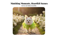 Butterfly Wing Pet Dress Embroidered Details Princess Tulle Pet Dress Breathable Material Fairy Princess Dog Costume for Weddings, Parties