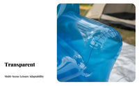 Easy to Inflate Transparent Inflatable Chair Lightweight PVC Lazy Air Sofa Ergonomic Design PVC Lazy Lounger Child Friendly for Campers, Outdoor Enthusiasts, Camping, Poolside, Garden, Backyard