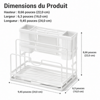 Hygienic Knife Block, Knife and Utensil Holder, Carbon Steel, Modern Countertop Storage, Integrated Block
