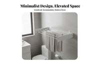 Space-Saving Wall-Mounted Drying Rack Foldable Retractable Clothes Hanger Multi-Functional Towel Holder Easy Installation for Apartment Dwellers, Homeowners, Families, Bathroom, Balcony, Cloakroom, Hallway