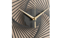 Metal Wall Clock Black Clock with Openwork Frame Modern for Homeowners, Entryway