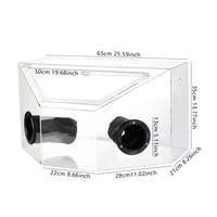 Glove Ports Acrylic Dust Box Slanted Top Dustproof Enclosure
