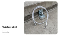 High Strength Steel Cable Anchor Point Heavy Duty Stainless Steel Wire Rope Sling Rust Resistant Fall Protection Anchor Sling Easy Installation for Construction Workers, Rescue Personnel, Working at Heights, Industrial Environments, Job Sites, Rooftops