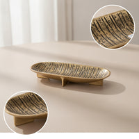 Oval Serving Tray Low-Profile Oval Display Tray Decorative for Refreshment Area