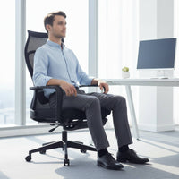 Reclining Office Chair Footrest Reclining Desk Chair Curved Armrests Furniture