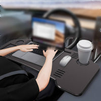 Steering Wheel Desk Compact Foldable Car Surface Metal Fixing