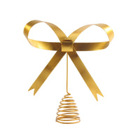 Christmas Bow Tree Finial Luxurious Bow Tree Finial Vintage-Influenced for Holiday Decorating