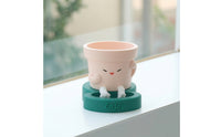 Planter Cute Planter with Stand Cartoon Bottom-Watering Plant Pot for Desk, Office, Windowsill