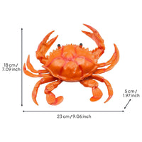 Large Joke Gift Squeaky Crab Figure Built-in Squeaker Realistic Toy for Pranksters, Halloween, Parties
