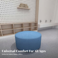 Round Pouf Comfortable Padded Seat Round Stuffed Pouf Multi-Purpose Indoor Seating for personalizeders, Business Owners, Waiting Area, Retail shop, Bedroom