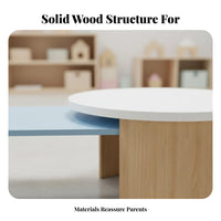 Kindergarten Furniture Set Sturdy Solid Wood Kids Table Set Child-Friendly Design Preschool Table and Chairs for Preschoolers, Parents, Daycare