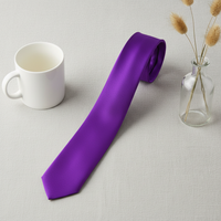 Men's Slim Solid Color Necktie for Professional Wear, Weddings, and Performances - 5cm Width