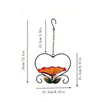 Weather Resistant Heart Shaped Bird Feeder Hanging Flower Bird Feeder Garden Decor for Gardeners, Backyard, Patio, Outdoor