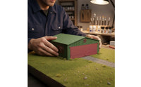 Illuminated Model Aircraft Hangar Tabletop Hangar with Light Compact for Hobbyists, Collectors