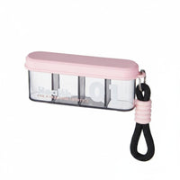 6-Compartment Case Portable medication Container small-sized for while triping, Gym