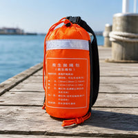 Reflective Strip Throw Rope Bag Shoulder Strap Rescue Rope Bag Drawstring Top Safety Gear Woven Surface for Emergency