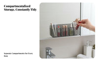 Multi-Section Cosmetic Organizer Space-Saving Multi-Compartment Cosmetic Holder