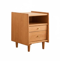 Minimalist Design Nightstand with Drawers Long-Lasting and Sturdy 2-Drawer Wooden Cabinet Polished Rounded Corners Bedside Table Versatile Use for Apartment Dwellers, Homeowners, Adults, Small Areas, Living Room, Hallway