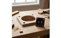 Binding Posts Speaker Terminal Plate Black Square Speaker Terminal Recessed Audio Hardware Mounting Holes for Installation