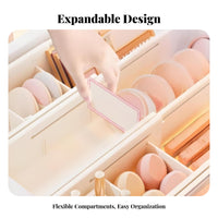 Expandable Drawer Organizer Space Saving Adjustable Drawer Divider Box Easy to Clean Retractable Compartment Tray for Students, Cabinet, Bedroom, Desk