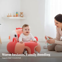 Anti-Fall Design Plush creature Sit-up Trainer Soft and Comfortable Plush Sitting Trainer Fully Padded Infant Floor Seat Upright Seating Position for Babies 4-6 Months, Expecting Mothers, Nursery, Playroom, Indoors, Living Room