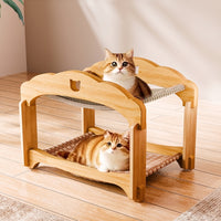 Two-Tier Cat Bed Two-Level Cat Bunk Bed Sturdy Furniture for Living Room