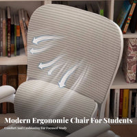 Lumbar spine reinforcement Adjustable Ergonomic kids' Chair Split spine supportrest Study Seat weight-activated automaticsecureing casters adolescent Furniture With Armrests for Students, Teenagers, Children, School, Home, Bedroom