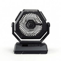 Compact Rechargeable Fan with Power Bank Battery Operated Portable Fan with Digital Display for Tent