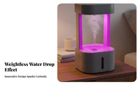 Colorful Lighting Anti-Levitation Humidifier Ambient Night Light Water Drop Backflow Humidifier Automatic Power Deactivated for Students