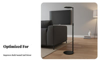 Stable Base Adjustable Speaker Stand Easy Assembly Surround Sound Speaker Stand Carbon Steel Construction Audio Accessory Space-Saving Design for Home Theater Enthusiasts, Audiophiles, Media Room