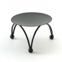 Candle Pedestal with Legs Decorative Pillar Candle Holder Pedestal Display Low-Height Candlestick Round for Tabletop