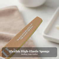 12 Pieces Double-Sided Emery Board Non-Shedding Grit Nail Shaping and Polishing File Washable & Reusable Sponge Polishing Sponge Block for Women