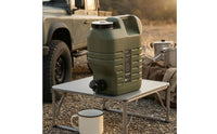 Built-in Handle Spigot Water Jug Screw Cap Portable Water Container Ribbed Side Plastic Jerry Can Molded Grip Cutout