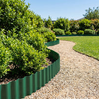 Wavy Garden Fence Edging Coiled Flexible Border Roll Decorative Plastic Garden Edging Rustproof for Gardeners, Homeowners, Flower Beds, Vegetable Patches