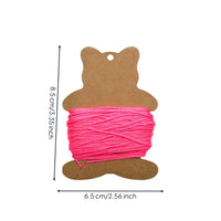 Die-Cut Winding Card Flat Cord Organizer Compact Thread Card Lightweight for Crafters, Diyers, Craft Rooms, Tackle Boxes
