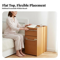 Multi-Functional Cylindrical Storage Cabinet Modern Design Nightstand Space-Saving Side Table sturdy Construction for Apartment Dwellers, Homeowners, Students, Bedroom, Living Room, Small Spaces, Office
