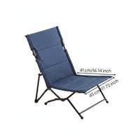 Portable Foldable Chair with Padded Seat Folding Backrest Seat Cushion Compact Cushion Chair Comfortable for Camping, Picnics