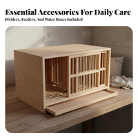 Pigeon Pairing Cage Solid Wood Construction Homing Pigeon Nest Box Removable Divider Bird Breeding Box for Aviaries