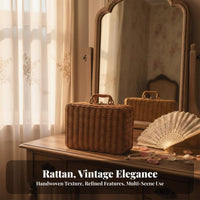 Woven Suitcase Vintage and design Miniature Suitcase Box Buckle Closure for Weddings