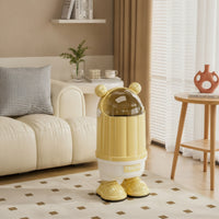 Cartoon Trash Can with Lid Standing Trash Can with Lid Wastebasket Plastic Rubbish Bin Modern for Children, Children's Room