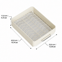 Large Capacity Dish Drainer, Under Sink Organizer, Sliding Drawer, No Installation, Minimalist Rectangular Design