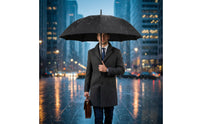 Classic Straight Shaft Umbrella Manual Umbrella with Foam Handle Ergonomic Non-Automatic for Travel
